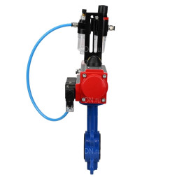 Затвор дисковый поворотный WBV1413E-2W-Fb-H Ду40 Ру16, корпус - чугун GGG50, диск - чугун GGG40, уплотнение - EPDM, с пневмоприводом PA-DA-052 двойного действия, пневмораспределителем 4M310-08 DC24V, БПВ AFC2000