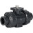 Кран шаровой BV4242E-FP-GRM-ISO Дн32 Ру10 полнопроходной, клеевой с разборным муфтовым соединением, корпус - UPVC (НПВХ), шар - UPVC (НПВХ), уплотнение - EPDM, с ISO-фланцем и голым штоком квадратным в Алматы