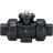Кран шаровой BV4242E-FP-GRM-ISO Дн32 Ру10 полнопроходной, клеевой с разборным муфтовым соединением, корпус - UPVC (НПВХ), шар - UPVC (НПВХ), уплотнение - EPDM, с ISO-фланцем и голым штоком квадратным в Алматы