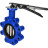 Затвор дисковый поворотный WBV1616E-2W-Fb-H Ду150 Ру16 LUG межфланцевый, корпус - чугун QT450, диск - чугун QT450, уплотнение - EPDM, с рукояткой в Алматы