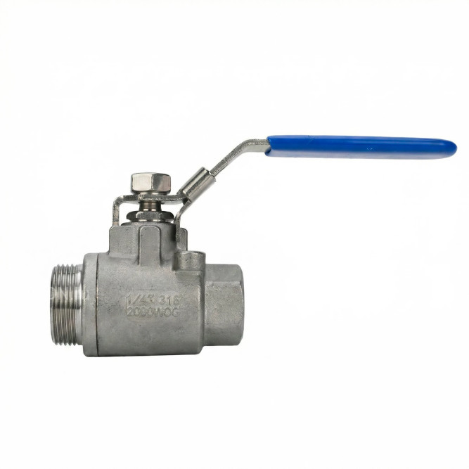 Кран шаровой BV3232P(2pc)-FP-T-H Ду8 Ру140 полнопроходной двухходовой, нержавеющая сталь 316, внутренняя резьба, уплотнение - PTFE, ручка-рычаг в Алматы