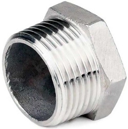 Заглушка З-304-НР 3/8″ Ду10 Ру20, корпус - нержавеющая сталь AISI 304, присоединение - наружная резьба, тип резьбы - BSPT