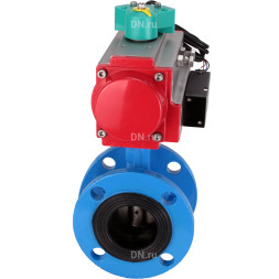 Затвор дисковый поворотный WBV1331E-2W-F-H Ду80 Ру16 корпус - чугун GGG40, диск - нержавеющая сталь 304, уплотнение - EPDM, с пневмоприводом PA-DA-105, пневмораспределителем 4M310-08 AC220V и магнитным переключателем ALS200D
