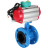 Затвор дисковый поворотный WBV1331E-2W-F-H Ду80 Ру16 корпус - чугун GGG40, диск - нержавеющая сталь 304, уплотнение - EPDM, с пневмоприводом PA-DA-105, пневмораспределителем 4M310-08 AC220V и магнитным переключателем ALS200D в Алматы