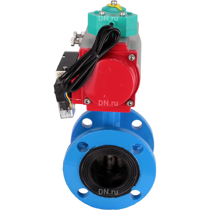 Затвор дисковый поворотный WBV1331E-2W-F-H Ду80 Ру16 корпус - чугун GGG40, диск - нержавеющая сталь 304, уплотнение - EPDM, с пневмоприводом PA-DA-105, пневмораспределителем 4M310-08 AC220V и магнитным переключателем ALS200D в Алматы