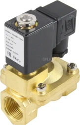 Клапан электромагнитный VS400-VT-NC-24VAC 1 1/4″ Ду32 Ру16 пилотного действия двухходовой, корпус - латунь, присоединение - внутренняя резьба, уплотнение - VITON, нормально-закрытый, катушка - 24В AC