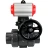 Кран шаровой BV4242E-FP-GRM-ISO Дн80 Ру10 полнопроходной, корпус - НПВХ, шар - НПВХ, уплотнение - EPDM, с пневмоприводом PA-DA-065, пневмораспределителем 4M310-08 AC220V и ручным дублером MON1-250-T26-ISO в Алматы