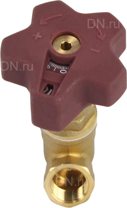 Клапан балансировочный VB0000P-T 1/2ʺ Ду15 Ру16, корпус - латунь, усиленный, резьбовой, с ниппелями в Алматы
