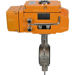 Затвор дисковый поворотный WBV3232E-2W-Fb-H Ду100 Ру16, корпус - нержавеющая сталь 316L, диск - нержавеющая сталь 316L, уплотнение - EPDM, с электроприводом QT-N-010EM-B1-220VAC-У1 (0-10В) HARK