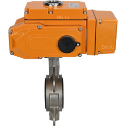 Затвор дисковый поворотный WBV3232E-2W-Fb-H Ду100 Ру16, корпус - нержавеющая сталь 316L, диск - нержавеющая сталь 316L, уплотнение - EPDM, с электроприводом QT-N-010EM-B1-220VAC-У1 (0-10В) HARK