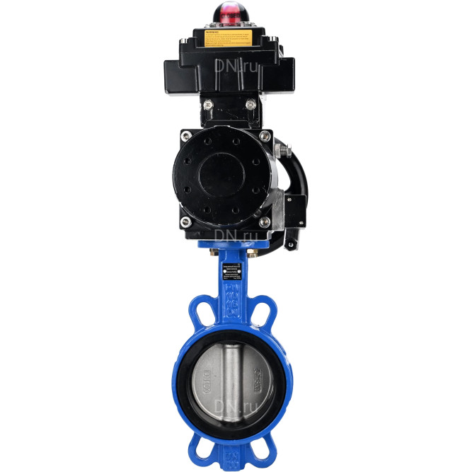 Затвор дисковый поворотный WBV1132N-2W-Fb-H Ду125 Ру16, корпус - чугун GG25, диск - нержавеющая сталь 316L, уплотнение - NBR, с пневмоприводом PA-DA-105-1 двойного действия, пневмораспределителем 4M310-08 DC24V, БКВ APL-410N EX, БПВ AFC2000 в Алматы