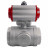 Кран шаровой BV3232P(4pc)-SP-3WL-T-ISO-H Ду25 Ру63 стандартнопроходной L-тип, трехходовой, нержавеющая сталь SS316, внутренняя резьба, уплотнение - PTFE, с пн.приводом PA-DA-052 c пн.распределителем 4M310-08 AC220V в Алматы
