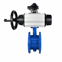 Затвор дисковый поворотный WBV1331E-2W-F-H Ду50 Ру16 фланцевый, корпус - чугун GGG40, диск - нержавеющая сталь 304, уплотнение - EPDM, с пневмоприводом PA-DA-105-1 и БКВ APL-210N