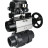 Кран шаровой BV4242E-FP-GRM-ISO Дн80 Ру10 полнопроходной, корпус - НПВХ, шар - НПВХ, уплотнение - EPDM, с пневмоприводом PA-DA-105-1 и пневмопозиционером YT-1000RSN с обратной связью в Алматы
