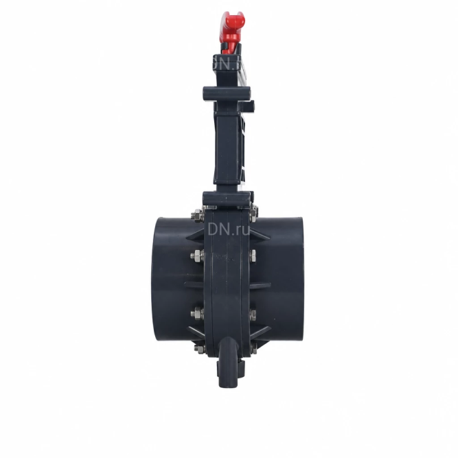 Задвижка шиберная GVKR4344TPV-2W-G-Hт Ду25 Ру1.6 клеевая, с выдвижным штоком, материал корпуса - ПВХ (PVC), шибер - пластик ABS, уплотнение - TPV (ТПВ), с ручкой в Алматы