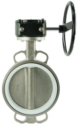 Затвор дисковый поворотный WBV3131P-2W-Fb-H Ду65 Ру16 межфланцевый, корпус - нержавеющая сталь 304, диск - нержавеющая сталь 304, уплотнение - PTFE, с редуктором HAM RQN1-180Z-T40