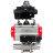 Кран шаровой BV3131P(3pc)-FP-W-ISO-H LONG Ду150 Ру16 полнопроходной, корпус - нержавеющая сталь 304, уплотнение - PTFE, под приварку, с пневмоприводом PA-DA-140, пневмораспределителем 4M310-08 DC24V и БКВ APL-410N EX в Алматы