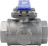Кран шаровой BV3232P(4pc)-SP-3WT-T-ISO-H Ду100 Ру40, 3-ходовой T-тип стандартнопроходной, внутренняя резьба, уплотнение - PTFE, материал корпуса - нержавеющая сталь SS316 с ISO фланцем и рукояткой в Алматы
