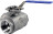 Кран шаровой BV3232P(4pc)-SP-3WT-T-ISO-H Ду100 Ру40, 3-ходовой T-тип стандартнопроходной, внутренняя резьба, уплотнение - PTFE, материал корпуса - нержавеющая сталь SS316 с ISO фланцем и рукояткой в Алматы