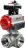 Кран шаровой BV3232P(4pc)-SP-3WL-T-ISO-H Ду65 Ру40 стандартнопроходной трехходовой L-тип, нерж. сталь SS316, внутренняя резьба, уплотнение - PTFE, пн.приводом PA-SA-105, пн.распределителем 4M310-08 AC220V и БКВ APL-210N в Алматы