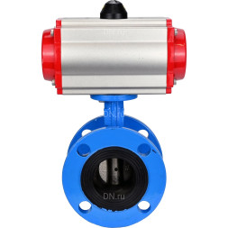 Затвор дисковый поворотный WBV1313E-2W-F-H Ду65 Ру16 фланцевый, корпус - чугун GGG40, диск - чугун GGG40, уплотнение - EPDM, с пневмоприводом PA-DA-105 двойного действия