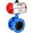 Затвор дисковый поворотный WBV1313E-2W-F-H Ду65 Ру16 фланцевый, корпус - чугун GGG40, диск - чугун GGG40, уплотнение - EPDM, с пневмоприводом PA-DA-105 двойного действия в Алматы