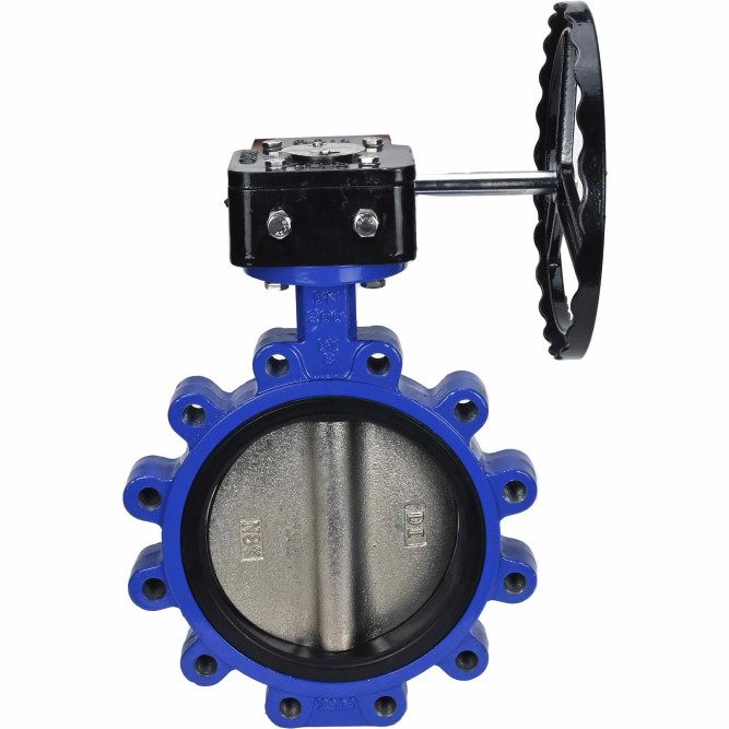 Затвор дисковый поворотный WBV1616E-2W-Fb-R Ду300 Ру16 LUG межфланцевый, корпус - чугун QT450, диск - чугун QT450, уплотнение - EPDM, с редуктором в Алматы