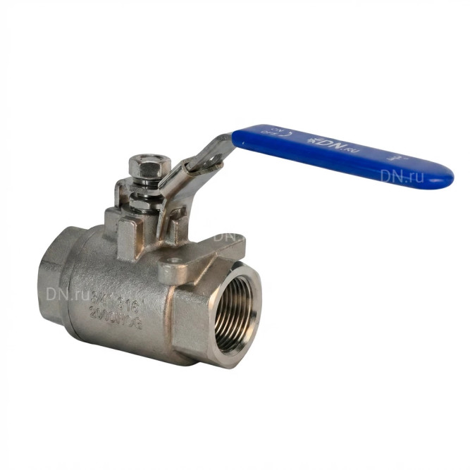 Кран шаровой BV3232P(2pc)-FP-T-H Ду20 Ру140 полнопроходной двухходовой, нержавеющая сталь 316, внутренняя резьба, уплотнение - PTFE, ручка-рычаг в Алматы