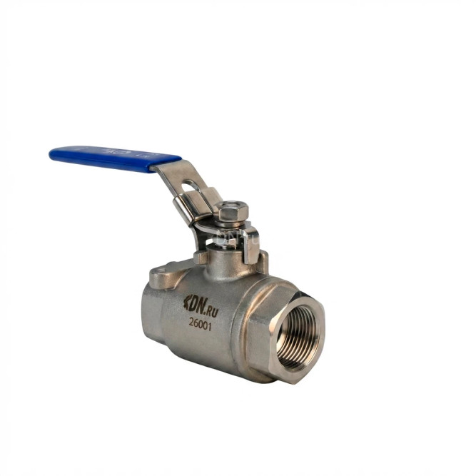 Кран шаровой BV3232P(2pc)-FP-T-H Ду20 Ру140 полнопроходной двухходовой, нержавеющая сталь 316, внутренняя резьба, уплотнение - PTFE, ручка-рычаг в Алматы