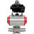 Кран шаровой BV3131P(3pc)-FP-W-ISO-H LONG Ду150 Ру16 полнопроходной, корпус - нержавеющая сталь 304, уплотнение - PTFE, под приварку, с пневмоприводом PA-DA-140 и БКВ APL-410N EX в Алматы