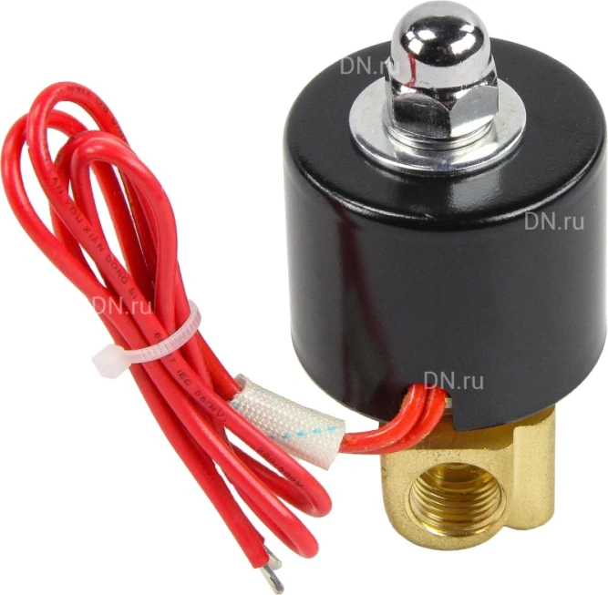 Клапан электромагнитный VS100-ET-NC-24VDC 1/4″ Ду8 Ру10, соленоидный двухходовой, корпус - латунь, уплотнение - EPDM, резьбовой, нормально-закрытый, прямого действия, катушка - 24В в Алматы