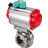 Затвор дисковый поворотный кламповый WBV3131S-2W-C-H Ду15 Ру10 корпус - пищевая нержавеющая сталь 304, уплотнение - Silicon, с пневмоприводом PA-DA-052, пневмораспределителем 4M310-08 AC220V и магнитным переключателем ALS200D в Алматы