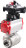 Кран шаровой BV3232P(4pc)-SP-3WL-T-ISO-H Ду32 Ру63 стандартнопроходной трехходовой L-тип, нерж. сталь SS316, внутренняя резьба, уплотнение - PTFE, пн.приводом PA-DA-052, пн.распределителем 4M310-08 DC24V и БКВ APL-210N в Алматы