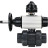 Кран шаровой BV4242E-FP-GRM-ISO Дн65 Ру10 полнопроходной, корпус - НПВХ, шар - НПВХ, уплотнение - EPDM, с пневмоприводом PA-DA-105-1, пневмораспределителем 4M310-08 DC24V и БКВ APL-510N EX в Алматы