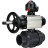 Кран шаровой BV4242E-FP-GRM-ISO Дн65 Ру10 полнопроходной, корпус - НПВХ, шар - НПВХ, уплотнение - EPDM, с пневмоприводом PA-DA-105-1, пневмораспределителем 4M310-08 DC24V и БКВ APL-510N EX в Алматы