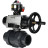 Кран шаровой BV4242E-FP-GRM-ISO Дн65 Ру10 полнопроходной, корпус - НПВХ, шар - НПВХ, уплотнение - EPDM, с пневмоприводом PA-DA-105-1, пневмораспределителем 4M310-08 DC24V и БКВ APL-510N EX в Алматы