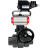 Кран шаровой BV4242E-FP-GRM-ISO Дн15 Ру10 полнопроходной, корпус - НПВХ, шар - НПВХ, уплотнение - EPDM, с пневмоприводом PA-DA-052, ручным дублером MON1-250-T26-ISO и пневмопозиционером YT-1000RSN без обратной связи в Алматы