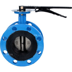 Затвор дисковый поворотный WBV1331E-2W-F-H Ду50 Ру16 фланцевый, корпус - чугун GGG40, диск - нержавеющая сталь 304, уплотнение - EPDM, с рукояткой, с ISO-фланцем F05, квадрат штока 9х9