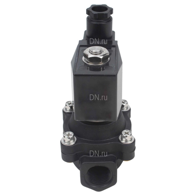 Клапан электромагнитный VS541-NT-NC-220VAC 1″ Ду25 Ру7, соленоидный двухходовой, резьбовой, корпус - полиамид PA66, уплотнение - NBR, нормально-закрытый, прямого действия, катушка - 220В AC в Алматы