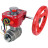 Кран шаровой BV3232P(2pc)-FP-T-ISO-H 3/8″ Ду10 Ру63 полнопроходной двухходовой, нержавеющая сталь SS316, внутренняя резьба, уплотнение - PTFE, с редуктором HGBF RQN1-180Z в Алматы