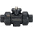 Кран шаровой BV4242E-FP-GRM-ISO Дн100 Ру10 полнопроходной, клеевой с разборным муфтовым соединением, корпус - UPVC (НПВХ), шар - UPVC (НПВХ), уплотнение - EPDM, с ISO-фланцем и голым штоком квадратным в Алматы