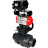 Кран шаровой BV4242E-FP-GRM-ISO Дн20 Ру10 полнопроходной, корпус - НПВХ, шар - НПВХ, уплотнение - EPDM, с пневмоприводом PA-DA-052, ручным дублером MON1-250-T26-ISO и пневмопозиционером YT-1000RSN без обратной связи в Алматы