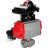 Кран шаровой BV3232P(4pc)-SP-3WL-T-ISO-H Ду20 Ру63 стандартнопроходной трехходовой L-тип, нерж. сталь SS316, внутренняя резьба, уплотнение - PTFE, пн.приводом PA-SA-052, пн.распределителем 4M310-08 DC24V и БКВ APL-210N в Алматы