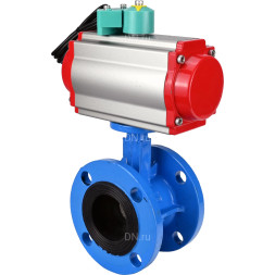 Затвор дисковый поворотный WBV1313E-2W-F-H Ду50 Ру16 фланцевый, корпус - чугун GGG40, диск - чугун GGG40, уплотнение - EPDM, с пневмоприводом PA-DA-105, пневмораспределителем 4M310-08 AC220V и магнитным переключателем ALS200D