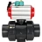 Кран шаровой BV4242E-FP-GRM-ISO Дн65 Ру10 полнопроходной, корпус - НПВХ, шар - НПВХ, уплотнение - EPDM, с пневмоприводом PA-SA-065, пневмораспределителем 4M310-08 AC220V и магнитным переключателем ALS200D в Алматы