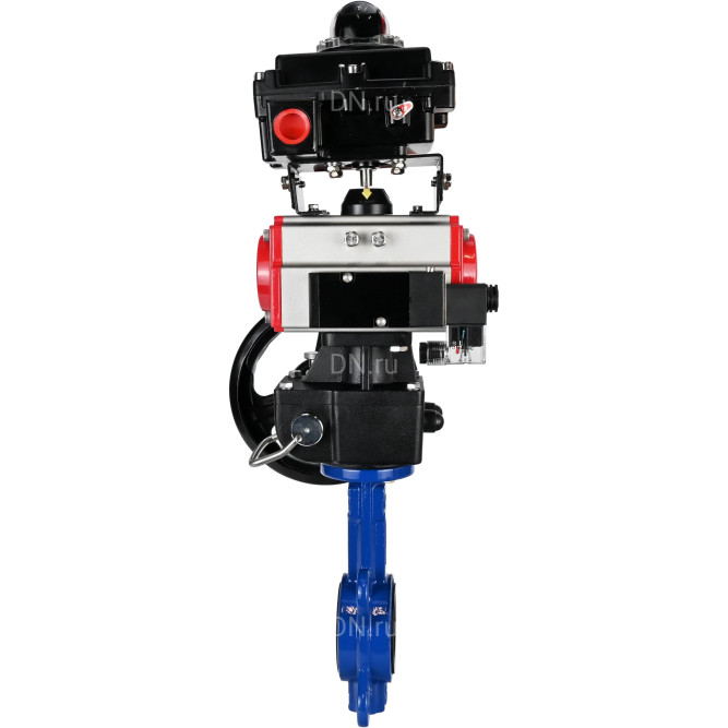 Затвор дисковый поворотный WBV1432E-2W-Fb-H Ду50 Ру16, корпус - чугун GGG50, диск - нержавеющая сталь 316L, уплотнение - EPDM, с пневмоприводом PA-DA-065, пневмораспределителем 4M310-08 DC24V, БКВ APL-410N EX, ручным дублером MON1-250-T26-ISO в Алматы