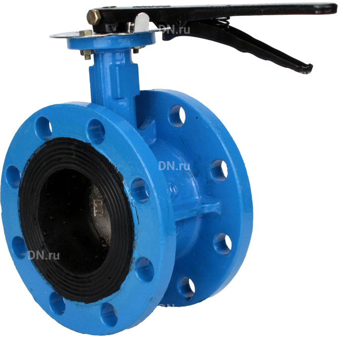 Затвор дисковый поворотный WBV1331E-2W-F-H Ду80 Ру16 фланцевый, корпус - чугун GGG40, диск - нержавеющая сталь 304, уплотнение - EPDM, с рукояткой, с ISO-фланцем F05, квадрат штока 9х9 в Алматы