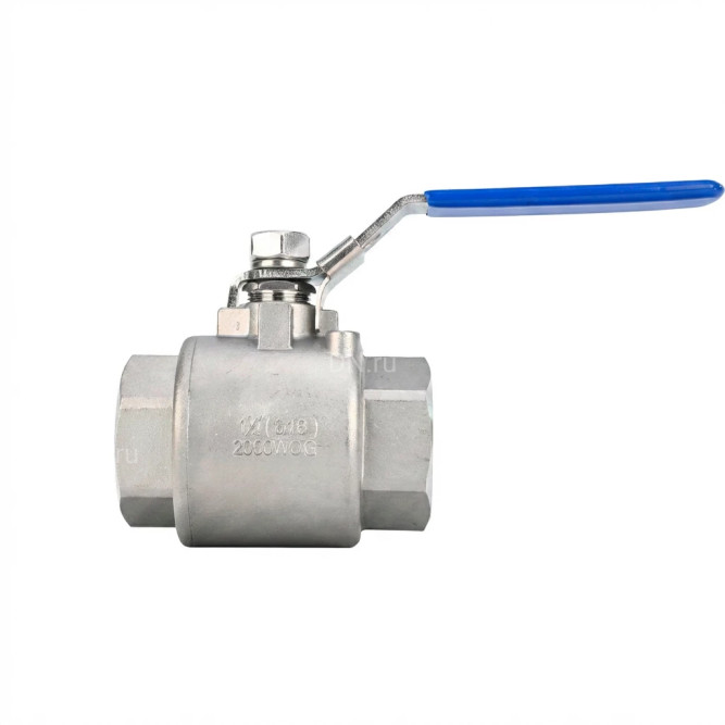 Кран шаровой BV3232P(2pc)-FP-T-H Ду40 Ру140 полнопроходной двухходовой, нержавеющая сталь 316, внутренняя резьба, уплотнение - PTFE, ручка-рычаг в Алматы