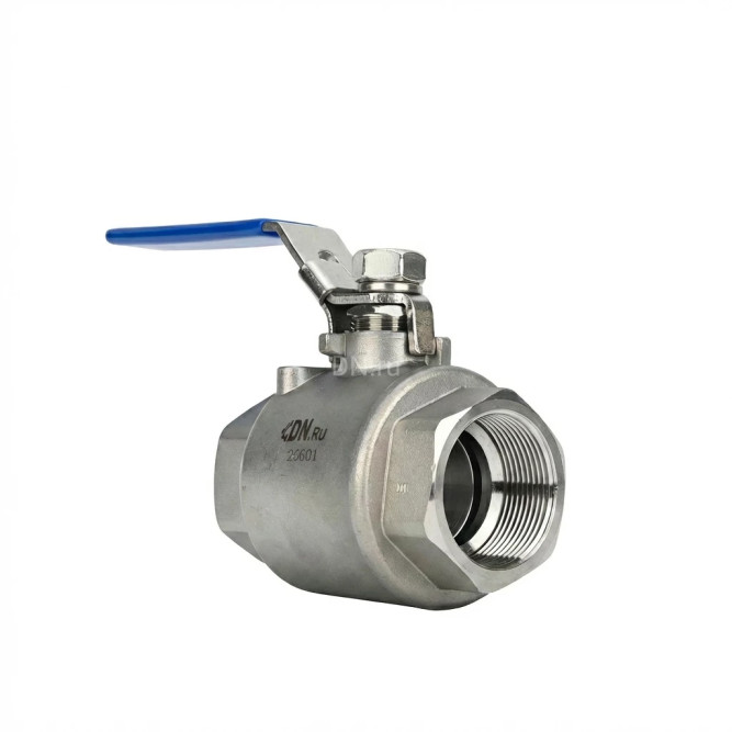 Кран шаровой BV3232P(2pc)-FP-T-H Ду40 Ру140 полнопроходной двухходовой, нержавеющая сталь 316, внутренняя резьба, уплотнение - PTFE, ручка-рычаг в Алматы