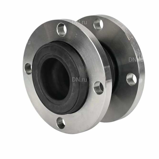 Компенсатор резиновый CR-E25-F Ду65 Ру10/16 KRN, резиновая вставка (корпус) - EPDM, тип присоединения - фланцевый, материал фланцев - сталь углеродистая оцинкованная в Алматы